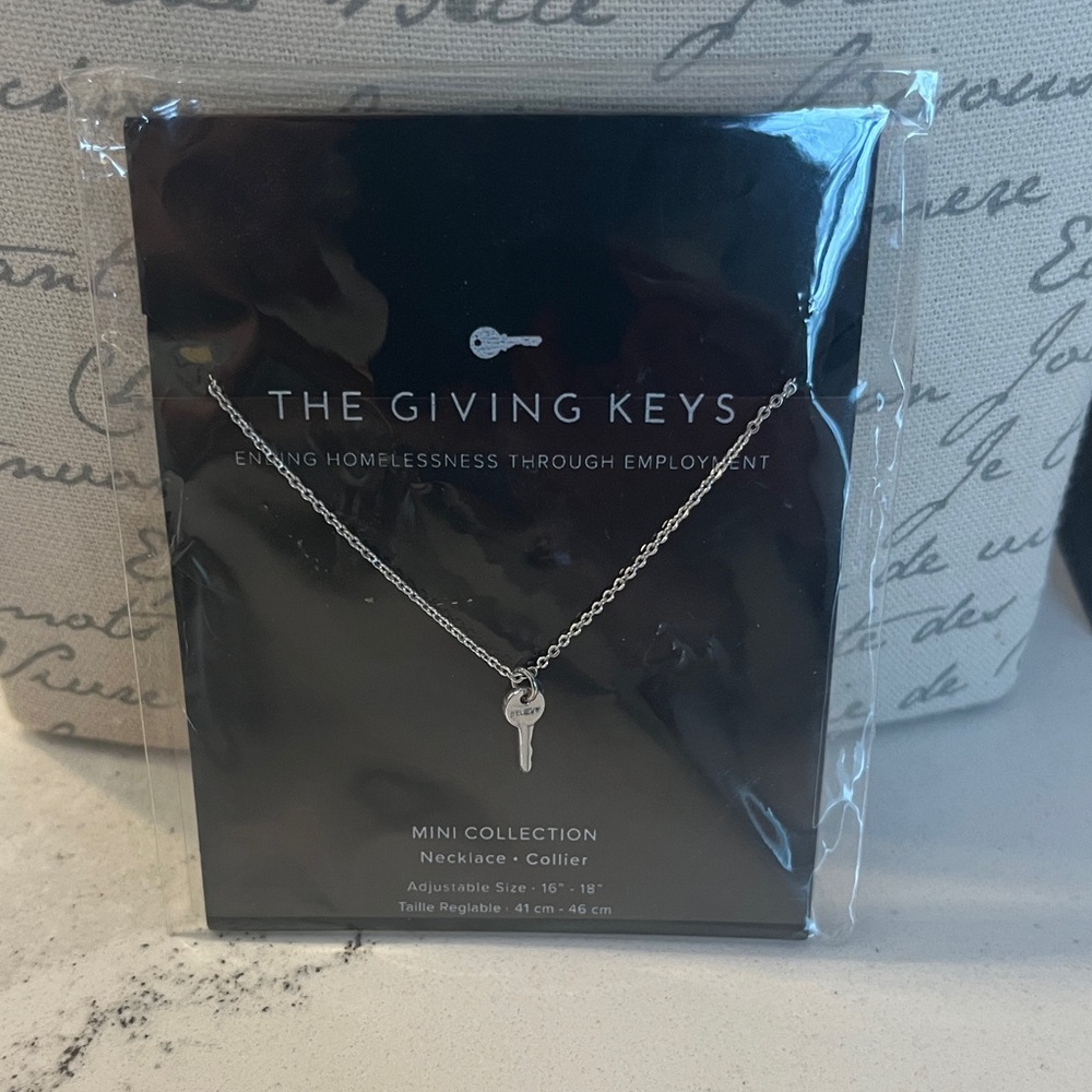 The Giving Keys Silver Mini Key Necklace